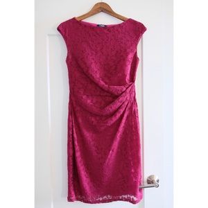 magenta semi-formal dress